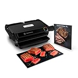 Tefal OptiGrill Elite XL Kontaktgrill, automatische Garzeitanpassung, perfekte Ergebnisse, 16 Programme, digitales Display mit Garstufenanzeige, abnehmbare XL-Platten, Elektrogrill, schwarz, GC760812