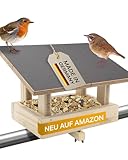 Vogelfutterhaus Balkon - Vogelhaus Balkongeländer wetterfest und langlebig (Balkon)