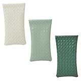 ARTSEWPLY 3 Stück Teiliges Brillenbeutel aus Strapazierfähigem Material Tragbare Aufbewahrungstaschen für Brillen Sonnenbrillen und Kleine Gegenstände Olivgrün Grasgrün