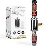 Wasserfilter Camping Wohnmobil, Wohnwagen Explorer | Keimsperre | Medizintechnik | Sauberes Trinkwasser unterwegs | Befüllfilter für Frischwassertank | Komplettset | bis 8 Liter/Minute | Silber