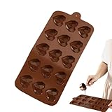 Silikonform in Herzform, Silikon-Backform, nicht klebende Schokoladenherzform, zum Backen, für Schokolade, Süßigkeiten, Formen für den