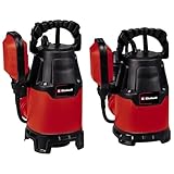 Einhell Schmutzwasserpumpe GC-DP 3325 & Tauchpumpe GC-SP 2275 (220 W, 7.500 Liter pro Stunde, max. Förderhöhe 6 m, flachabsaugend bis 5 mm, Klarwasserpumpe, bis zu 5 mm Partikelgröße)