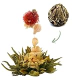 TEA CAA Teeblumen 'THREE FLOWER' 1 Stück tee | Grüne Teeblätter - Ringelblumenblüten - europäische Kriechblumen | Ideal für Teeliebhaber | Green Tea | Flower Tea | 6g
