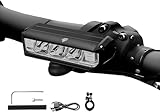 Monkey Home Fahrradlicht vorne 1000 Lux Design genau mittig am Lenker Superhelle LED Fahrradlampe, 2000 mAh Mobile Leistung, StVZO Standard für Erwachsene Straße, MTB Off-Road Radfahren Pendeln