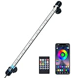 VARMHUS LED Aquarium Beleuchtung,Aquarium Licht mit APP Steuerung Fernbedienung,Aquarium LED Lampe RGB Farbwechsel zum Beleuchten von Aquarienpflanzen DIY Vollspektralfarbe Zeitkontrolle 38cm