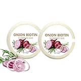 2 Stück Onion Biotin Shampoo Bar, Zwiebel Rosmarin Shampoo Bar, Onion Rosmarin Haarseife, Reinigung& Haarpflege für Weiches, GläNzendes und Gesundes Haar, Geeignet für Alle Haartypen