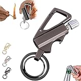 Permanent Match Infinity Lighter,Portable Multifunctional Ignition Device,Tragbares Wiederverwendbares Multifunktionsmatch,Permanenter Feuerstein-Schlüsselanhänger, (Schwarz)