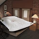 Meivita Federbett mit 100% weißen neuen Landfedern in 135x200 cm Oberbett 3000 g Ballonbett - Made in Germany