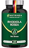 RHODIOLA ROSEA Kapseln - Hochdosiert, laborgeprüft, in Deutschland produziert - 100% VEGAN - Anti Stress & Konzentration