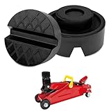 Legpador 2 Stück Wagenheber Gummiauflage, Gummiauflage Hebebühne mit Rillen, Gummi Wagenheber Auflage, Flaschenheber Gummipad Schwarz, Gummipuffer Stempelwagenheber, Universal Wagenheber Power Pad