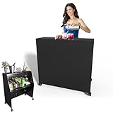 Bartisch mit Stauraum, Metall klapptisch Camping Gartentisch Aufklappbarer Tisch, mehrzwecktisch Markttisch Theke Bar Grilltisch Outdoor