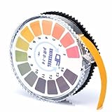 1 Rolle pH Teststreifen 5 m/Roll,Messbereich 0-14,pH Papier Trinkwasser auf Rolle,Lackmus Indikator Universalpapier Ubersäuerung Körper Ermittlung ph Wert Säuretest