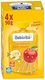 Bebivita Kinder-Spaß Frucht und Getreide, Vollkorn in Apfel-Banane, 4er Pack ( 4 x 4 x 90 g )