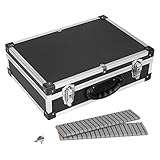 anndora Werkzeugkoffer hochwertigem Aluminiumrahmen, 70101 Werkzeugkiste 43 x 31 x 14 cm, Transportkoffer, individuelle Facheinteilung, abschließbar - Schwarz