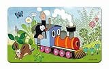Trötsch Der kleine Maulwurf Frühstücksbrettchen Lokomotive: aus Melamin, White