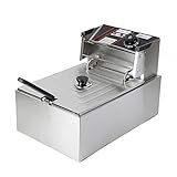 2500W 5.5L Edelstahl-Öl-Friteuse | Schnelle Erhitzung, Kaltzone & Sicherheitsthermostat | Mit Deckel, rutschfeste Füße | Ideal für Profi-Küche