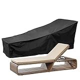 ASelected Gartenliege Abdeckung, 210 x 75 x 80 CM Schutzhülle Gartenliege Wasserdicht, 210D Oxford Sonnenliege Abdeckung für Sonnenliege, Winddicht Abdeckung für Deckchair, Liegestuhl