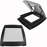 MPK VisionStar M schwarz getönte Klarglas Dachluke Dachfenster Dachhaube 40 x 40 cm Black Edition