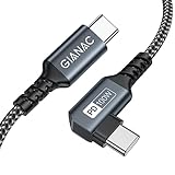 GIANAC 100W USB C auf USB C Kabel Kurz 2M,90 Grad Schnellladekabel USB C PD 5A USB Typ C Ladekabel mit E-Mark Chip für iPhone 15 LadekabelMacbook Pro;MacBook Air;iPad Pro;Samsung Galaxy;Huawei