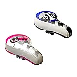 Resul Kindersattel 20-24 Zoll mit Motiv 230x155 mm Blau Pink inkl. Sattelkloben (Blau-Weiss, 230x155)