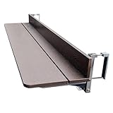 Verstellbarer klappbarer Balkontisch für den Außenbereich, platzsparender Schienen-Schreibtisch für Deck, Garten, Terrasse, kompakter 100,1 x 26,9 cm Beistelltisch für Geländer und Außenbereich