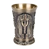Bexdug Reise Schnapsgläser,Zinklegierung 30ml Vintage Ägyptische Trinkgefäße | Whisky Schnapsgläser - Für Tequila Whiskey Christ Familie Freunde Party Zuhause Feiertag Wochenende Halloween Hexe Frauen
