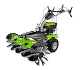 Zipper Kehrmaschine inkl. Staubb. & Scheeschild, Grün, 100x100x100