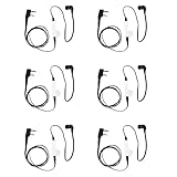 Mocturnity 6X 2 Pin Nudel Stil Ohrhörer Kopfhörer K Stecker Ohrhörer Headset für Uv5R -888S Uv5R Radio Schwarzer Draht