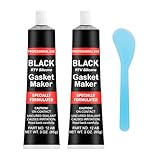 yolzhxe 2 Stück Dichtmasse Motor, Hochtemperatur Silikon Dichtmasse, Schwarz Silikondichtmasse, Motordichtmasse, Hochfeste Dichtstoffe für Haushalt, Auto, Fahrzeuge, Backöfen, Getriebe, Motor, 85g