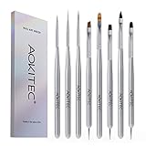 8 Stück Pinsel für Gelnägel Aokitec Nagelpinsel Set,Gel Pinsel Dotting Painting Line Pen für UV Lack Gel Acryl Nagel Pinsel Nailart Nageldesign Pinsel Kit Acryl Pinsel Fineliner nägel selber machen