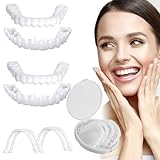 2 Paare Lächeln Zähne Furniere, Komfort Sofortige Kosmetische Veneers Zähne Oben und Unten für Männer Frauen Zahnaufhellung Schlechte Zähne abdecken