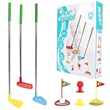 SKIKHN Minigolf Set Spielzeug für Kinder,12Pcs Minigolf Kinder 3-8 Jahre,Minigolfs für Zuhause,Mini Golf mit Bällen und Einziehbare Golfschläger Kinders,Kinderspielzeug für Draußen und Drinnen