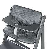 roba Sitzverkleinerer Sit Up Luxe - 2-teilige Hochstuhleinlage Graphite gesteppt - Sitzkissen Sit Up Treppenhochstühle - Anthrazit