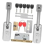 NUOBESTY 1 Satz Sicherheits-Türgriff-Türschloss Bolzenschloß Türschlösser für Haustür tragbares Türschloss Türstopper Handels -Türschloss Außentürknauf Rostfreier Stahl Silver