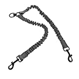 UPKOCH Doppelte Reflektierende Hundeleine für Kleine Haustiere Elastische und Starke Führleine für Outdoor Aktivitäten und Joggen Tiefgrau zu Handhaben