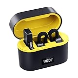 Kabelloses Mikrofon, Ansteckmikrofon, kabellos mit Ladehülle, Geräuschunterdrückung, Audio-Zubehör für Inhaltsersteller, öffentliche Lautsprecher, Fitnesslehrer, Lehrer