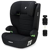 Osann Musca Kindersitz i-Size von 100 bis 150 cm, Auto Kindersitz ohne Isofix, Sitzerhöhung mit Rückenlehne - Black