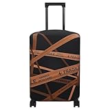 Explore Land Reisegepäckabdeckung, luftzugelassener Kofferschutz, passend für 45,7 - 81,3 cm große Koffer, Gold Fragile, L, Gold Fragile