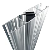 Magnetische Duschdichtung 2m – 2er Set für Duschtüren 5–8mm – Zuschneidbar – Magnetdichtung 90°/135°/180° – Duschtürdichtung magnetisch – Einfache Montage – Duschkabinen Dichtungen - 2x 200cm (180°)