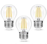 E27 LED Edison Glühbirne Vintage Warmweiß 2700K, 4W Filament LED Lampe Ersatz für 40W Glühlampe, 400 Lumen Retro LED Birne, Energiesparend, Nicht Dimmbar, 3er-Pack