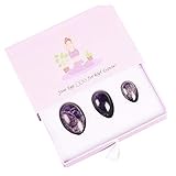 3 Stück Jadestein Ei Yoni Eier Natürliche Yoni Eier für Frauen Chakra Healing Yoga Übung Eier zum Trainieren der Beckenmuskeln Kegel Übung Gesundheitspflege Geschenk für Frauen