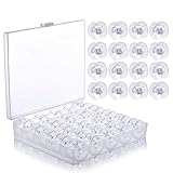 50 Stück Kunststoff Nähmaschine Spulen,Spulen Nähmaschinenspulen Nähmaschine Spulen Mit Transparent Spulenbox Für Brother,Janome,W6,Babylock,Kenmore,Singer（2 Schachteln mit einzelnen Nähspulen）
