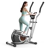 Crosstrainer, Crosstrainer für Zuhause mit 16 Widerstandsstufen, 6KG Schwungrad, LCD-Monitor, rutschfeste Pedale, Flaschenhalter, Ultraleiser Magnetischer Ellipsentrainer für Fitnessübungen
