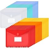 30 Stück Dokumentenmappe A4, Dokumententasche A4 Abheftbar Wasserdicht Sammelmappen Mit 11 Löchern für Dokumente Organisieren, Bürobedarf (6 Farben)