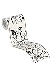 A.S. Création awallo selbstklebende Bordüre floral jung 5,00 m x 0,13 m metallic schwarz weiß Made in Germany 346629 3466-29