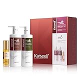 Karseell Haaröl Shampoo Conditioner Haarpflege Set, Maca Essenz Tiefenreparatur Geschenkset für Trockenes Geschädigtes Haar Alle Haartypen 2 x 500ml + 50ml