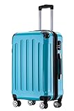 BEIBYE Zwillingsrollen 2048 Hartschale Trolley Koffer Reisekoffer Taschen Gepäck in M-L-XL-Set (Türkis, M)