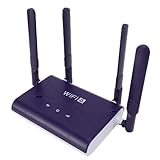 Lazmin112 WiFi6 Wireless Router, 300 Mbit/s 4G LTE Router mit SIM-Kartensteckplatz und 4 Antennen, für Telefon, Laptop, PC, Heimbüro