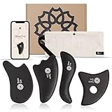 Großes Gua Sha Massage Werkzeug Set – 4-Teilig Gua Sha Stein – Hautpflege- und Massage-Routine – Scraping-Massage-Werkzeuge – Gesichts-Gua Sha-Steine – Bian Stone Gua Sha – Physiotherapie-Set