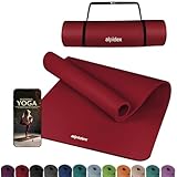ALPIDEX Yogamatte Extra Dick 1,5 cm Gymnastikmatte 3 Größen E-Book rutschfest Phthalatfrei Fitness Matte Turnen Pilates Sport Physio HIIT Yoga Trainingsmatte Isomatte, Bordeaux, 190 x 80 x 1.5 cm